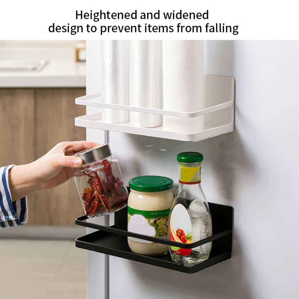 Refrigerator Spice Rack Kitchen Jars Storage Shelf Side Wall Mount Fridge Adsorption Organizer white/black
Refrigerator Spice Rack Kitchen Jars Storage Shelf Side Wall Mount Fridge Adsorption Organizer white/black