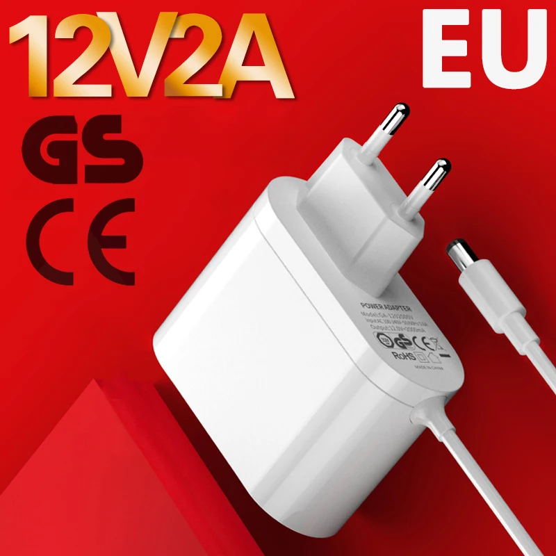European 12V 2A 24W power adapter CE / GS certified high quality power adapter, black and white double color, safe and durable
European 12V 2A 24W power adapter CE / GS certified high quality power adapter, black and white double color, safe and durable