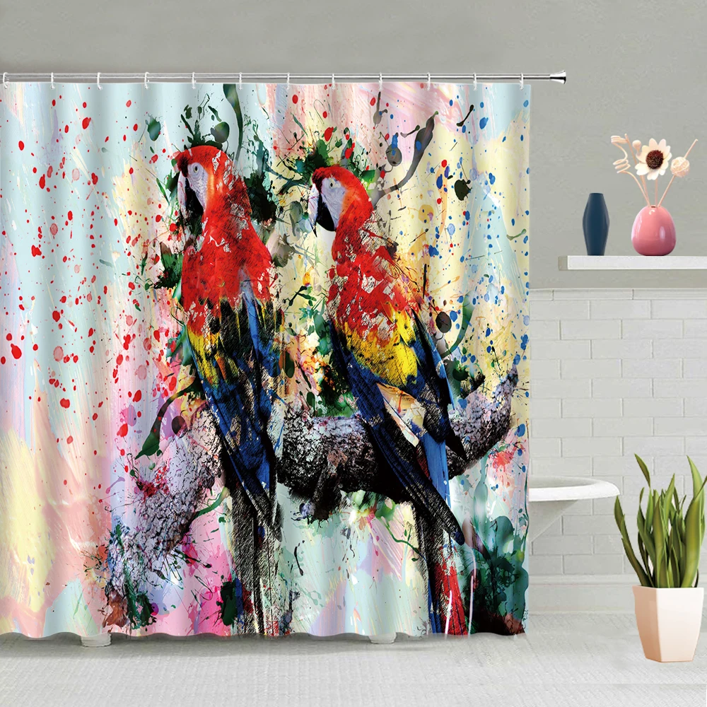 Water Color Parrot Shower Curtain Birds Animal 3d Printed Waterproof Bathroom Screen Decor Wall Hanging Curtains Home Bathtub
Water Color Parrot Shower Curtain Birds Animal 3d Printed Waterproof Bathroom Screen Decor Wall Hanging Curtains Home Bathtub