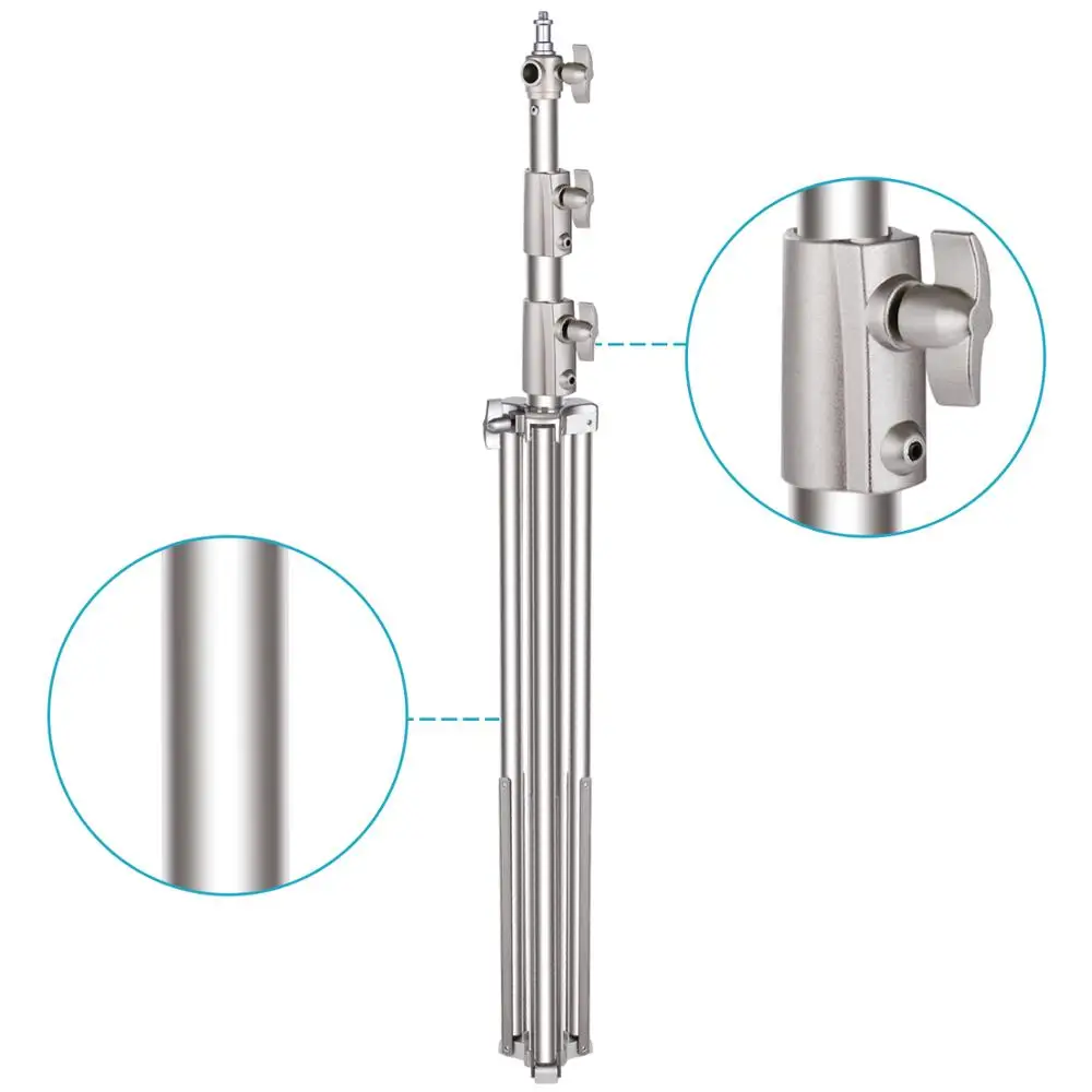 Neewer 2 Pieces Light Stand Kit, 102 inches/260 centimeters Stainless Steel Heavy Duty with 1/4 to 3/8-inch Universal Adapter
Neewer 2 Pieces Light Stand Kit, 102 inches/260 centimeters Stainless Steel Heavy Duty with 1/4 to 3/8-inch Universal Adapter