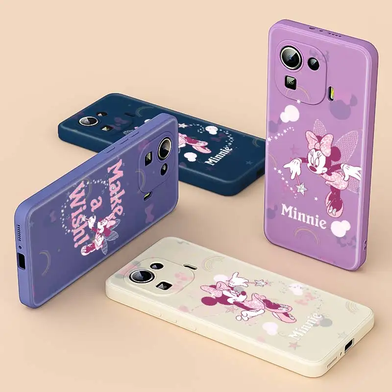 

Popular Minnie Mouse Liquid Silicone Soft TPU For Xiaomi 11 Ultra 11T 11i 10T 10S 10i 10 9 9SE 8SE Pro Lite 5G Phone Case