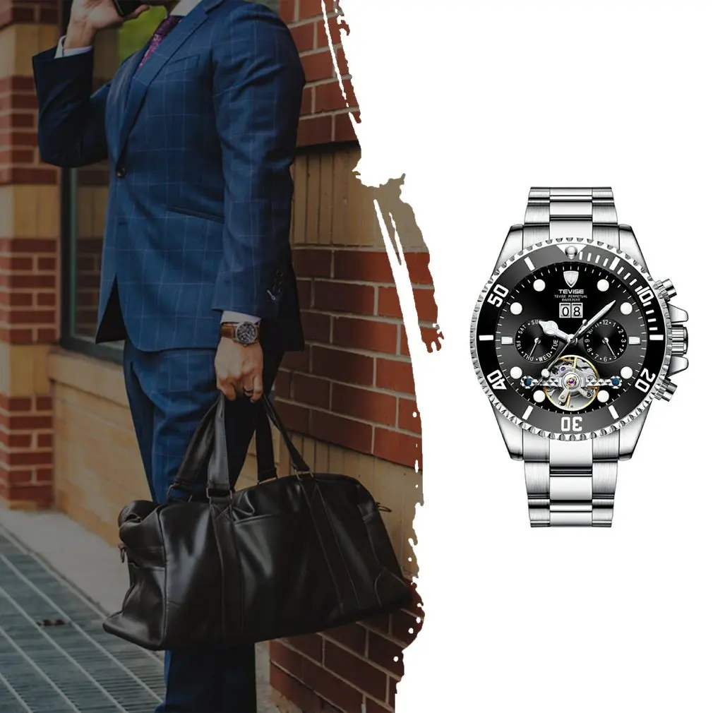 Multi-function Waterproof Mechanical Watch New Men's Automatic Watch Mechanical Watch Steel Men's Watch Hot
Multi-function Waterproof Mechanical Watch New Men's Automatic Watch Mechanical Watch Steel Men's Watch Hot