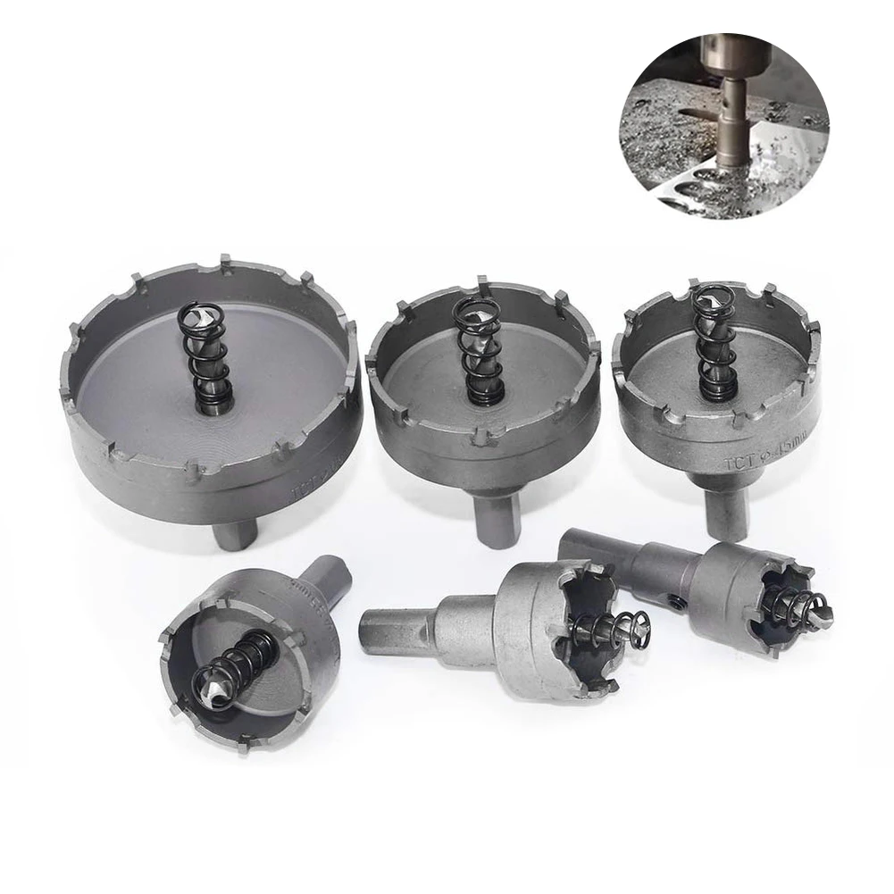 6Pcs TCT Drill Bit 22-65mm Hole Saw Set Carbide Tipped Wood Metal Core Drill Bit Hole Saw Cutter Wood Cutter Tool Accessories
6Pcs TCT Drill Bit 22-65mm Hole Saw Set Carbide Tipped Wood Metal Core Drill Bit Hole Saw Cutter Wood Cutter Tool Accessories