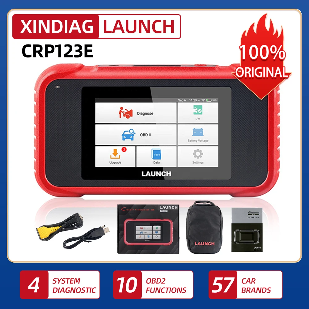 Универсальный диагностический сканер Launch Crp 123E, Crp123X, Obd2, автомобильный диагностический инструмент, перепрограммирование ключей, Abs, подушка...
Универсальный диагностический сканер Launch Crp 123E, Crp123X, Obd2, автомобильный диагностический инструмент, перепрограммирование ключей, Abs, подушка...