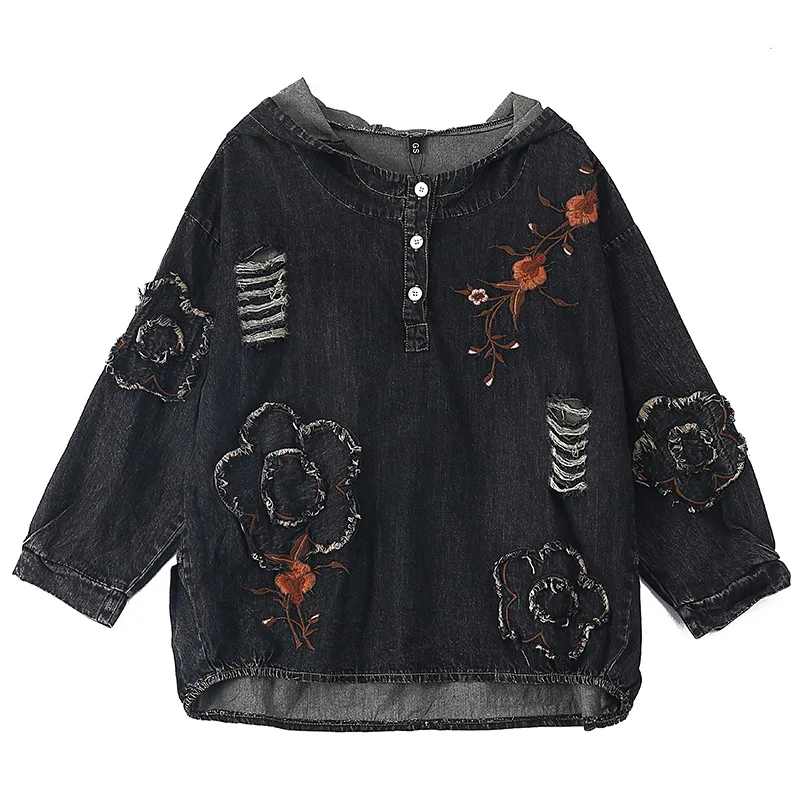 Max LuLu Korean Luxury Designer Spring Ladies Blue Denim Hooded Blouses Womens Punk Casual Shirts Floral Printed Tops Plus Size
Max LuLu Korean Luxury Designer Spring Ladies Blue Denim Hooded Blouses Womens Punk Casual Shirts Floral Printed Tops Plus Size