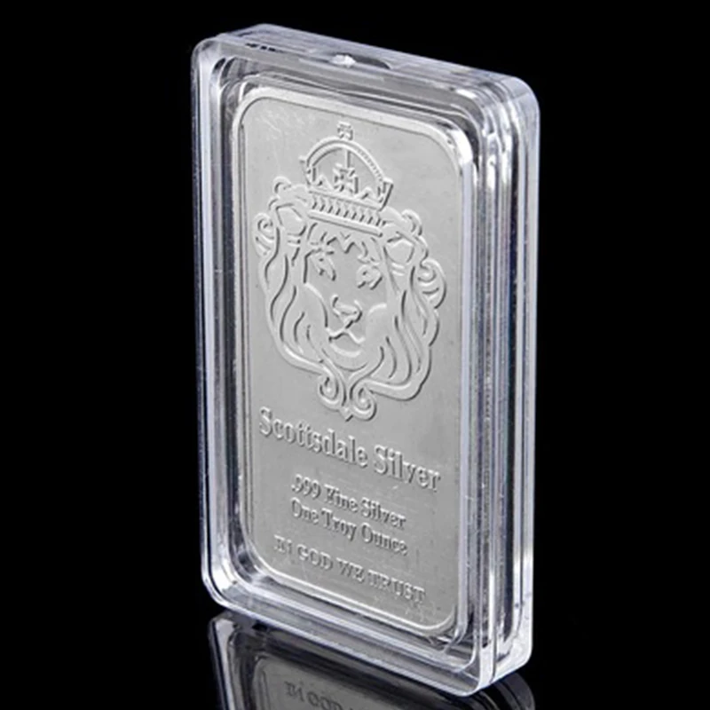 Scottsdale Silver 999 Fine Silver One Troy Ounce 1 Bars Bullion In God We Trust Coin With Display Collection Case
Scottsdale Silver 999 Fine Silver One Troy Ounce 1 Bars Bullion In God We Trust Coin With Display Collection Case