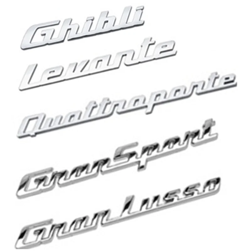 ChromeText Letter Badge Logo Emblem Decal For Maserati Ghibli Levante Quattroporte Granlusso GT GTS SQ4 Q4 Grille/Trunk/Hood
ChromeText Letter Badge Logo Emblem Decal For Maserati Ghibli Levante Quattroporte Granlusso GT GTS SQ4 Q4 Grille/Trunk/Hood
