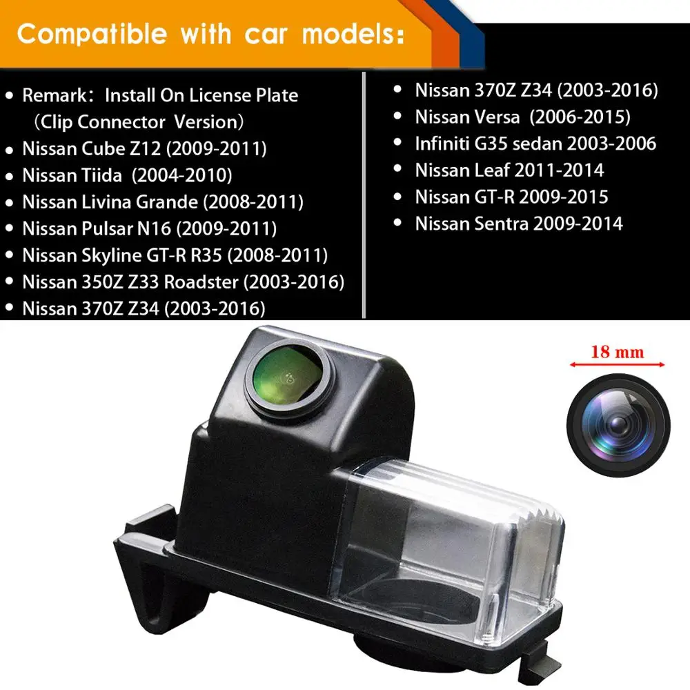 Misayaee HD 1280x720P Автомобильная камера для Nissan Cube Z12 Tiida Livina Grande Pulsar N16 GT-R 350Z 370Z Z33 Z34 Versa G35 Sentra
Misayaee HD 1280x720P Автомобильная камера для Nissan Cube Z12 Tiida Livina Grande Pulsar N16 GT-R 350Z 370Z Z33 Z34 Versa G35 Sentra