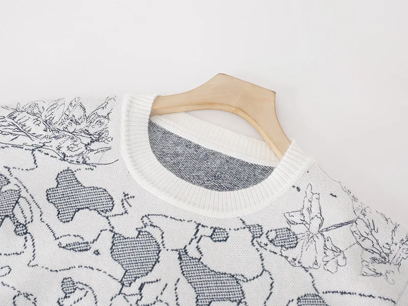 Women's Sweaters Runway Luxury Famous Vintage European Design Kint Five Pointed Star Embroidery Jacquard Women's Clothing Jumper 
Women's Sweaters Runway Luxury Famous Vintage European Design Kint Five Pointed Star Embroidery Jacquard Women's Clothing Jumper
