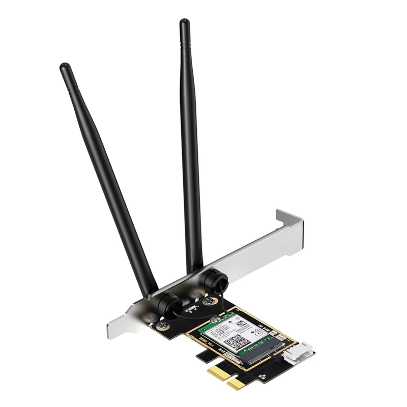 EDUP 9636ES 3000Mbps WiFi 6 PCI-E Bluetooth 5.1 Adapter Dual Band 2.4G/5GHz 802.11AC/AX AX200 PCI-E Wireless Network Card
EDUP 9636ES 3000Mbps WiFi 6 PCI-E Bluetooth 5.1 Adapter Dual Band 2.4G/5GHz 802.11AC/AX AX200 PCI-E Wireless Network Card