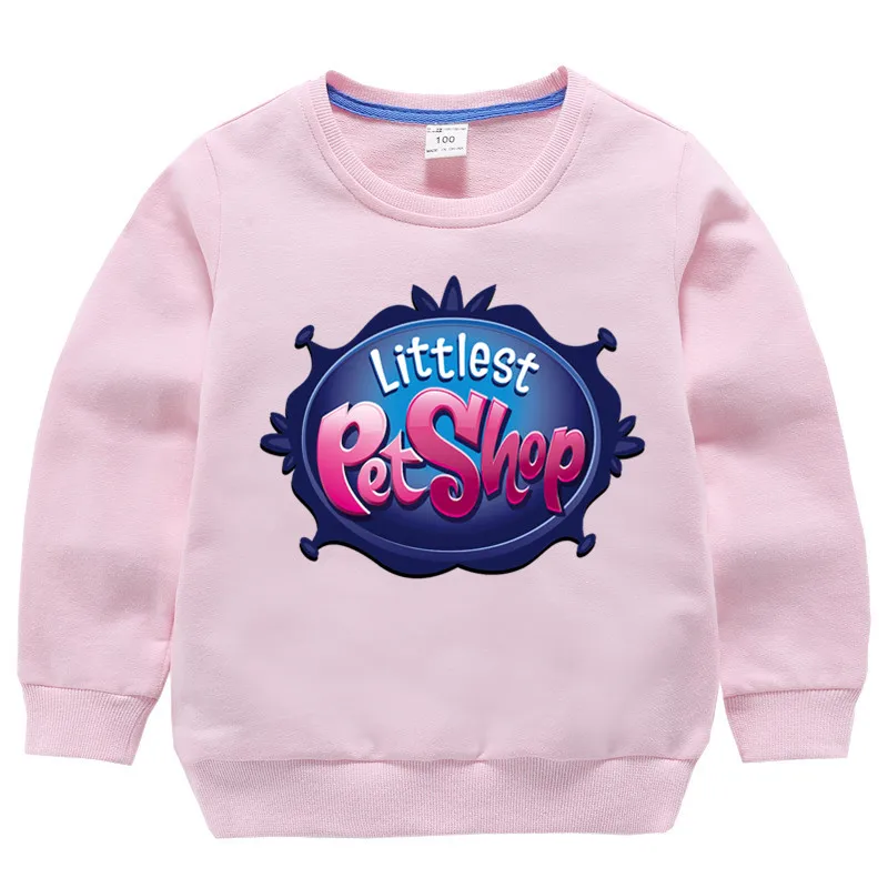 Детские хлопковые толстовки с капюшоном принтом Littlest Pet Shop хлопковый пуловер для