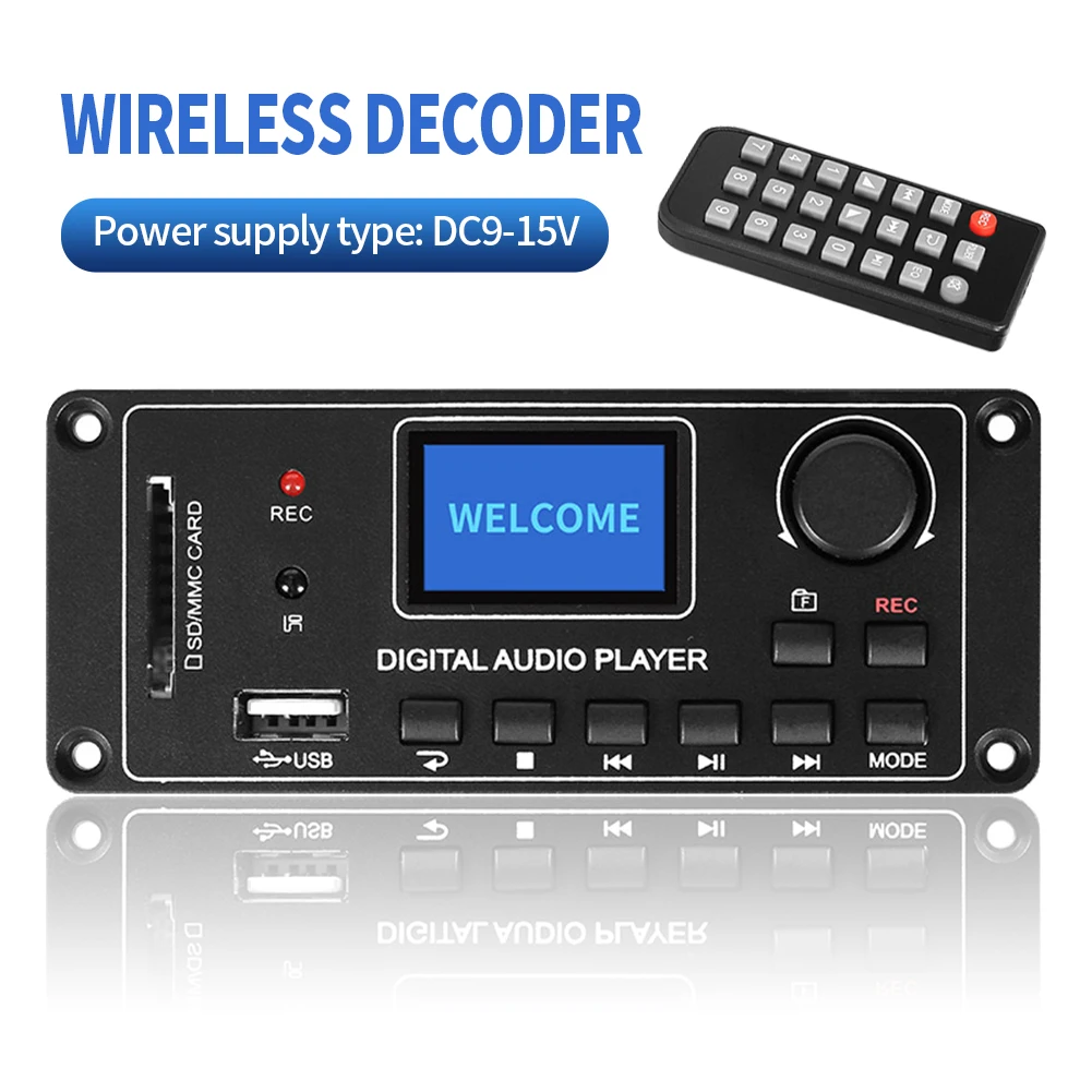 TDM156 Wireless MP3 Decoder Module Audio Music Player USB/Memory Card Board Practical Music Player Panel Device
TDM156 Wireless MP3 Decoder Module Audio Music Player USB/Memory Card Board Practical Music Player Panel Device