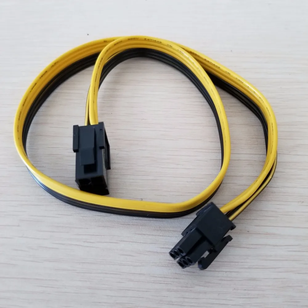 Graphics Card 6Pin Power Extension Cable Adapter Male to Female for PC DIY BTC Miner DIY 50cm Yellow
Graphics Card 6Pin Power Extension Cable Adapter Male to Female for PC DIY BTC Miner DIY 50cm Yellow