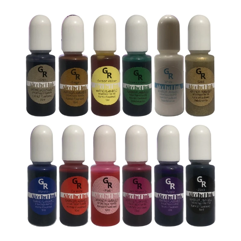 12Colors Epoxy Resin Diffusion Pigment Alcohol Ink Liquid Colorant Dye DIY Craft
12Colors Epoxy Resin Diffusion Pigment Alcohol Ink Liquid Colorant Dye DIY Craft