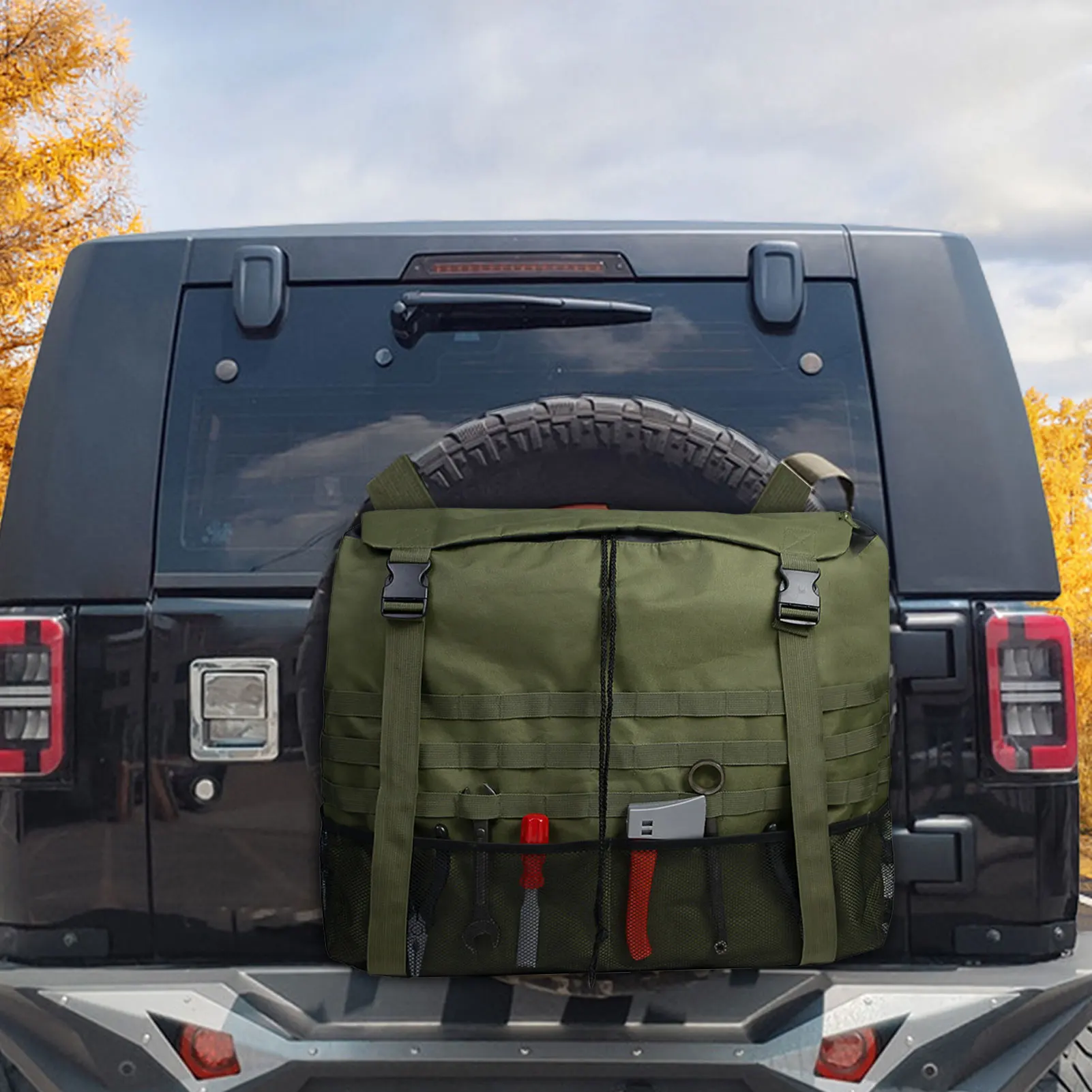 Spare Tire Storage Bag Large Capacity Spare Tire Trash Bag Storage For Trash Tool Cargo Off-road Recovery Gear Multi-Pocket
Spare Tire Storage Bag Large Capacity Spare Tire Trash Bag Storage For Trash Tool Cargo Off-road Recovery Gear Multi-Pocket