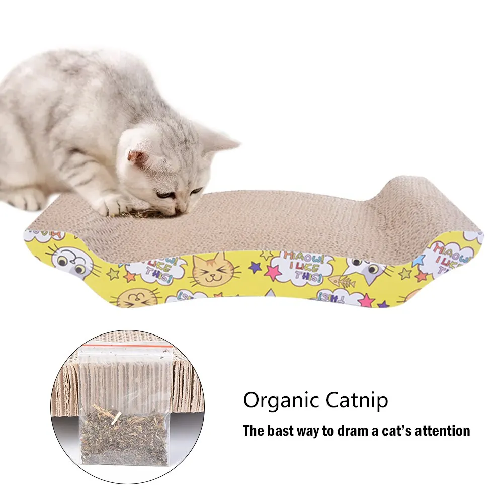 Fun Cat Toys Cat Scratch Board S-Shaped Corrugated Paper With Cats Claw Grinding Nail Scraper Mat Mattress Cat Supplies 
Fun Cat Toys Cat Scratch Board S-Shaped Corrugated Paper With Cats Claw Grinding Nail Scraper Mat Mattress Cat Supplies