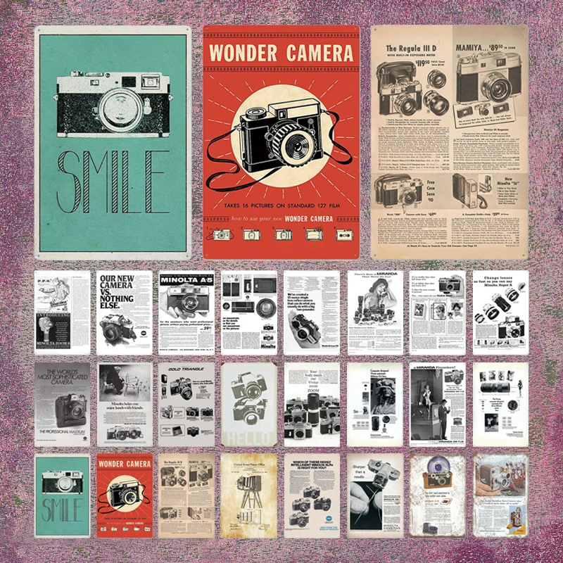 Vintage Camera Tin Sign Metal Wall Decor Metal Poster Plaque Photo Studio Club Living Room Home Decor
Vintage Camera Tin Sign Metal Wall Decor Metal Poster Plaque Photo Studio Club Living Room Home Decor
