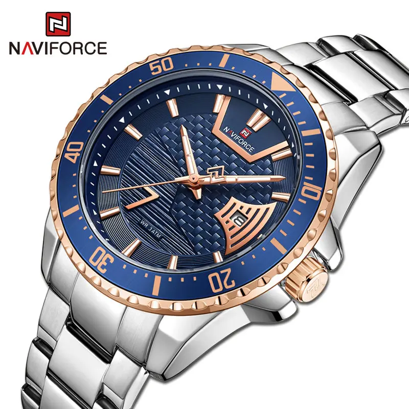 NAVIFORCE Luxury Men Clock Wrist Watches Calendar Shock Resistant Casual Business Clock Stainless Steel Strap Men Creative Watch
NAVIFORCE Luxury Men Clock Wrist Watches Calendar Shock Resistant Casual Business Clock Stainless Steel Strap Men Creative Watch