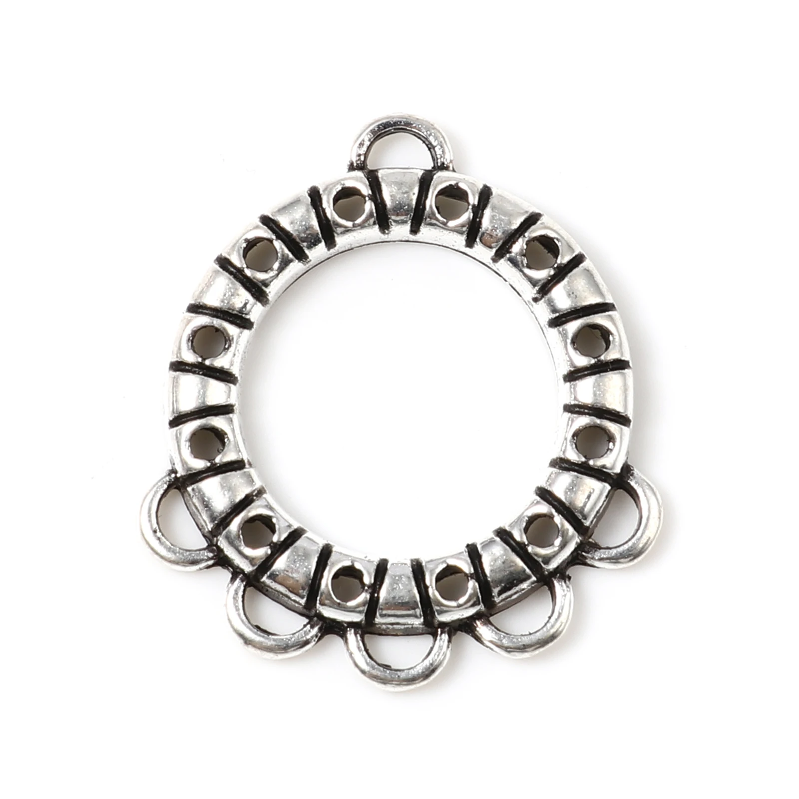 DoreenBox Circle Ring Connectors Antique Silver Color Circle Connectors Zinc Alloy Connectors Findings 28mm x 25mm, 10 PCs
DoreenBox Circle Ring Connectors Antique Silver Color Circle Connectors Zinc Alloy Connectors Findings 28mm x 25mm, 10 PCs