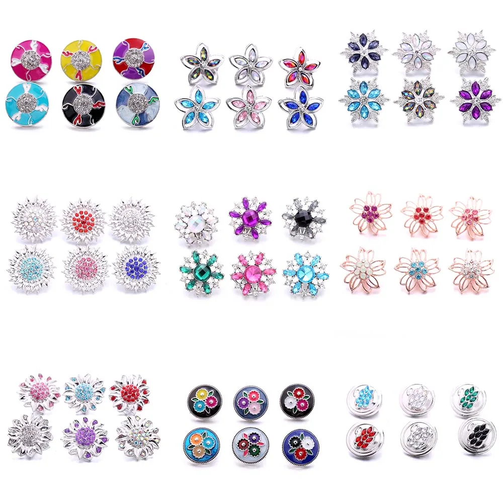 5pcs/lot High Quality Snap Button Jewelry DIY Crystal Rhinestone Flower 18mm 20mm Metal Snap Buttons Fit Snap Bracelet Bangle
5pcs/lot High Quality Snap Button Jewelry DIY Crystal Rhinestone Flower 18mm 20mm Metal Snap Buttons Fit Snap Bracelet Bangle