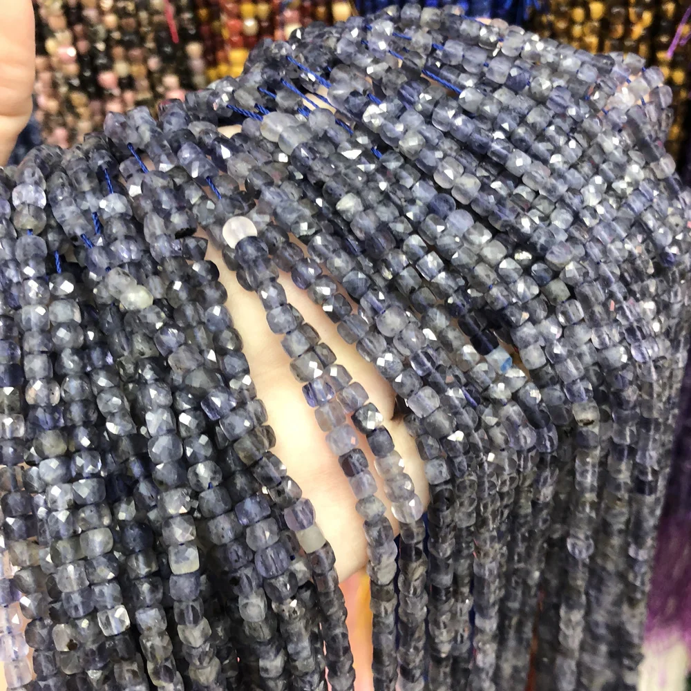 Natural Stone Cordierite Faceted Square Small beads Loosely isolation Bead For Jewelry Making DIY Necklace Bracelet Accessories
Natural Stone Cordierite Faceted Square Small beads Loosely isolation Bead For Jewelry Making DIY Necklace Bracelet Accessories