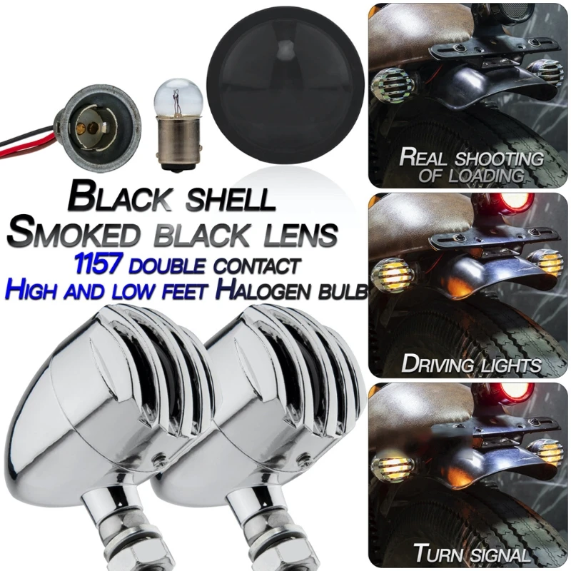 Heavy Duty Motorcycle Turn Signals Bulb Indicators Blinkers Lights Vintage Light T3ED 
Heavy Duty Motorcycle Turn Signals Bulb Indicators Blinkers Lights Vintage Light T3ED