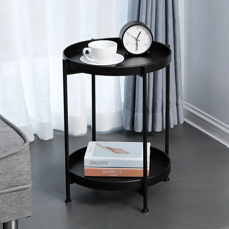 Metal Round Small Table Coffee Table with 2 Layer Detachable Storage Tray for Sofa Bed Side Living Room Bedside Table 
Metal Round Small Table Coffee Table with 2 Layer Detachable Storage Tray for Sofa Bed Side Living Room Bedside Table