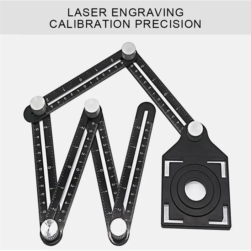 Multi Angle Measuring Ruler Protractors Adjustable 6-sides ruler Floor Tile Hole Locator Glass Woodworking Universal Puncher
Multi Angle Measuring Ruler Protractors Adjustable 6-sides ruler Floor Tile Hole Locator Glass Woodworking Universal Puncher
