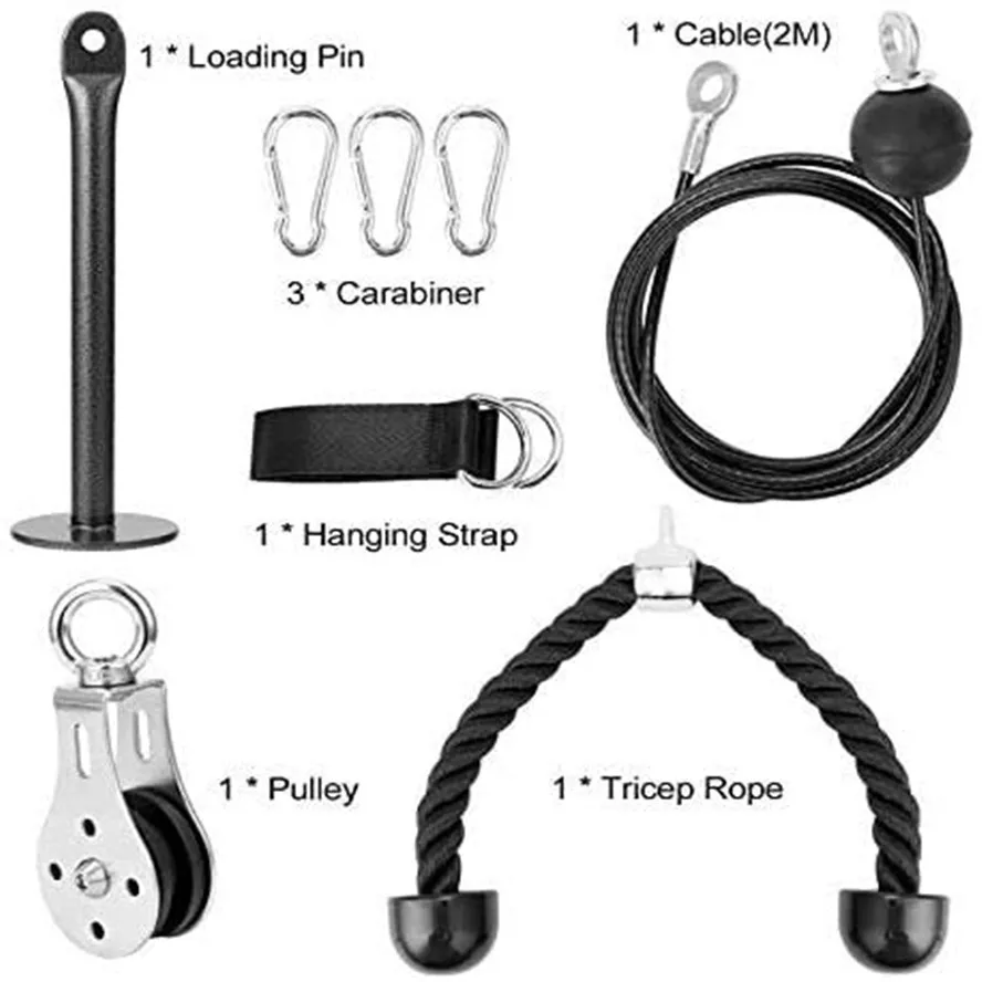 X-piece fitness DIY pulley rope arm strength triceps belt wheel cable accessory fitness kit
X-piece fitness DIY pulley rope arm strength triceps belt wheel cable accessory fitness kit