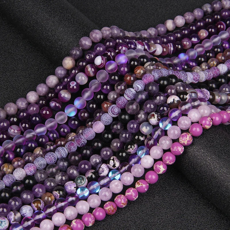 Natural Stone Purple Amethysts Quartz Crytsal Beads 6/8/10mm Round Agates Loose Beads for Jewelry Making DIY Bracelet Necklace
Natural Stone Purple Amethysts Quartz Crytsal Beads 6/8/10mm Round Agates Loose Beads for Jewelry Making DIY Bracelet Necklace