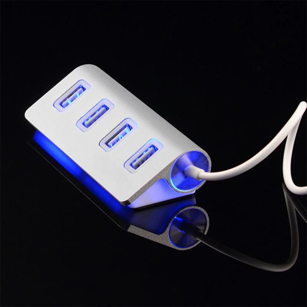 Мульти usb-хаб Usb 2 0 4 Порты и разъёмы сплиттер адаптер Мощность Интерфейс Алюминий
