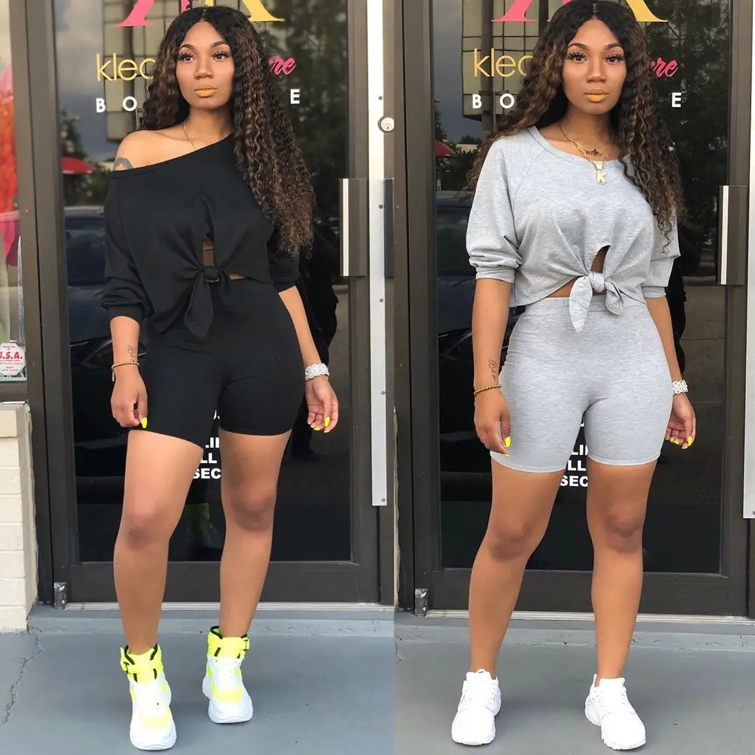 Donsignet Women's Suit New Fashion Summer Strapless Sleeves Crop Top Shorts Two-piece Suit Round Neck Pullover Solid Color
Donsignet Women's Suit New Fashion Summer Strapless Sleeves Crop Top Shorts Two-piece Suit Round Neck Pullover Solid Color