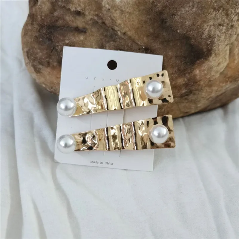 2pcs/set Vintage Simulated Pearl Gold Color Geometric Metal Barrettes Hairgrips For Women Girls Fashion Hair Jewelry Hairpins
2pcs/set Vintage Simulated Pearl Gold Color Geometric Metal Barrettes Hairgrips For Women Girls Fashion Hair Jewelry Hairpins