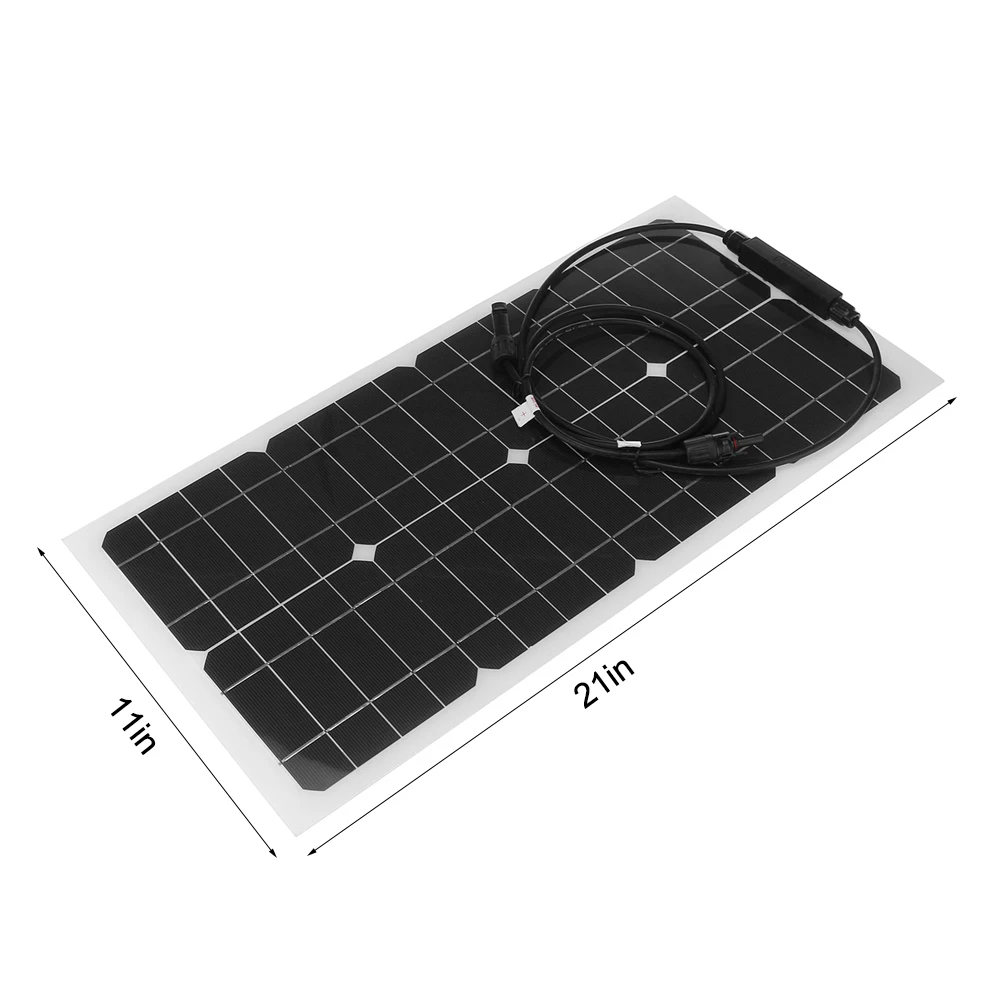 100W Solar Panel Kit 12V/24V With 30/60A Controller Flexible Monocrystalline Solar Cell Battery Charger for Camping Car Yacht RV
100W Solar Panel Kit 12V/24V With 30/60A Controller Flexible Monocrystalline Solar Cell Battery Charger for Camping Car Yacht RV