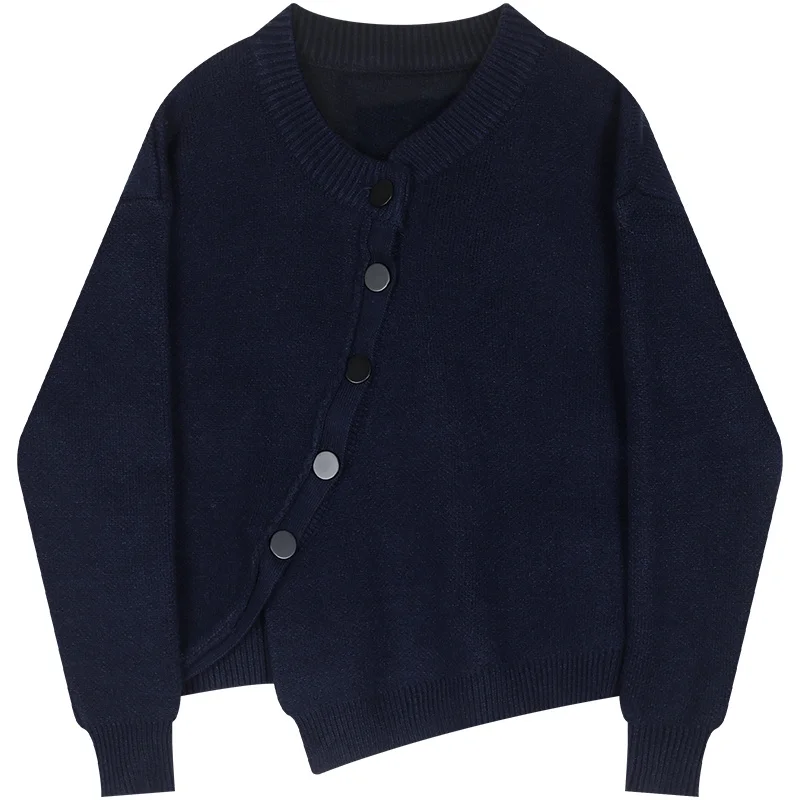 2021 Autumn Korean Special Slant Button Design Irregular Split Short Sweater Cardigan Women's Kawaii Clothes Tops Sweaters
2021 Autumn Korean Special Slant Button Design Irregular Split Short Sweater Cardigan Women's Kawaii Clothes Tops Sweaters