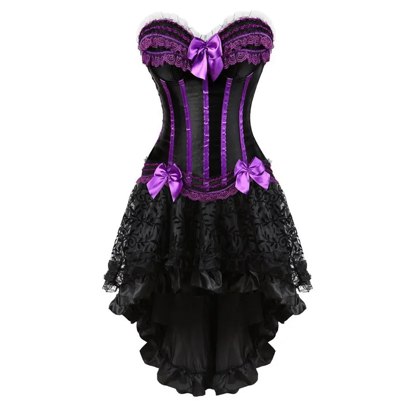 Hot Sale Bustier Tank Tops for Women Cosplay Plus Size Corsets Dress with Skirt Burlesque Vintage Striped Floral Lace Up Corset
Hot Sale Bustier Tank Tops for Women Cosplay Plus Size Corsets Dress with Skirt Burlesque Vintage Striped Floral Lace Up Corset