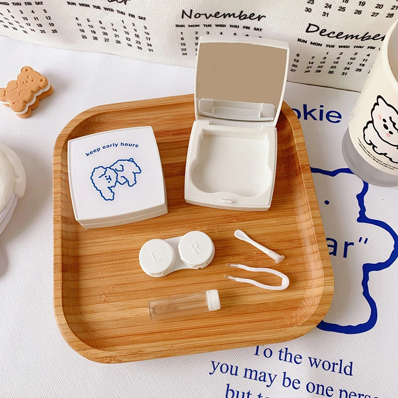 Cute Acrylic Cute White Simple Contact Lens Case Lenses Box For Travel Portable 
Cute Acrylic Cute White Simple Contact Lens Case Lenses Box For Travel Portable