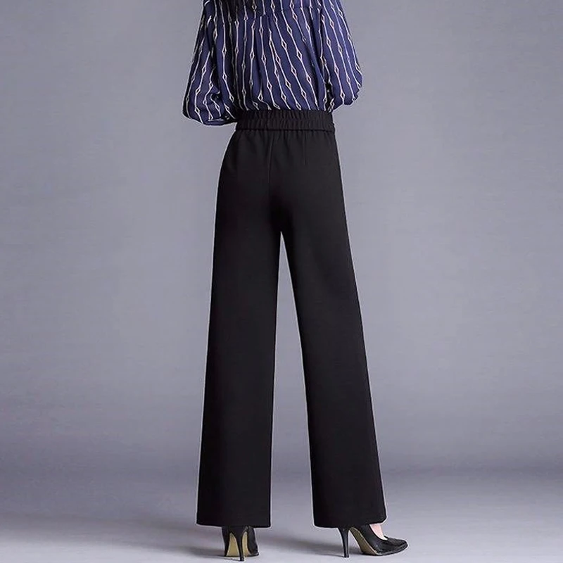 Women's Premium Long Wide Leg Palazzo Pants High Waist OL Black Form Straight Trousers with Pockets For Office Ladies
Women's Premium Long Wide Leg Palazzo Pants High Waist OL Black Form Straight Trousers with Pockets For Office Ladies