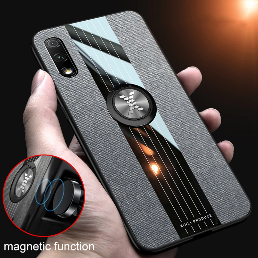 Ультратонкий Стенд для колец на палец ткань ТПУ чехол huawei Honor 9X 8X 7X 6X View Note 10 Lite 20 Pro