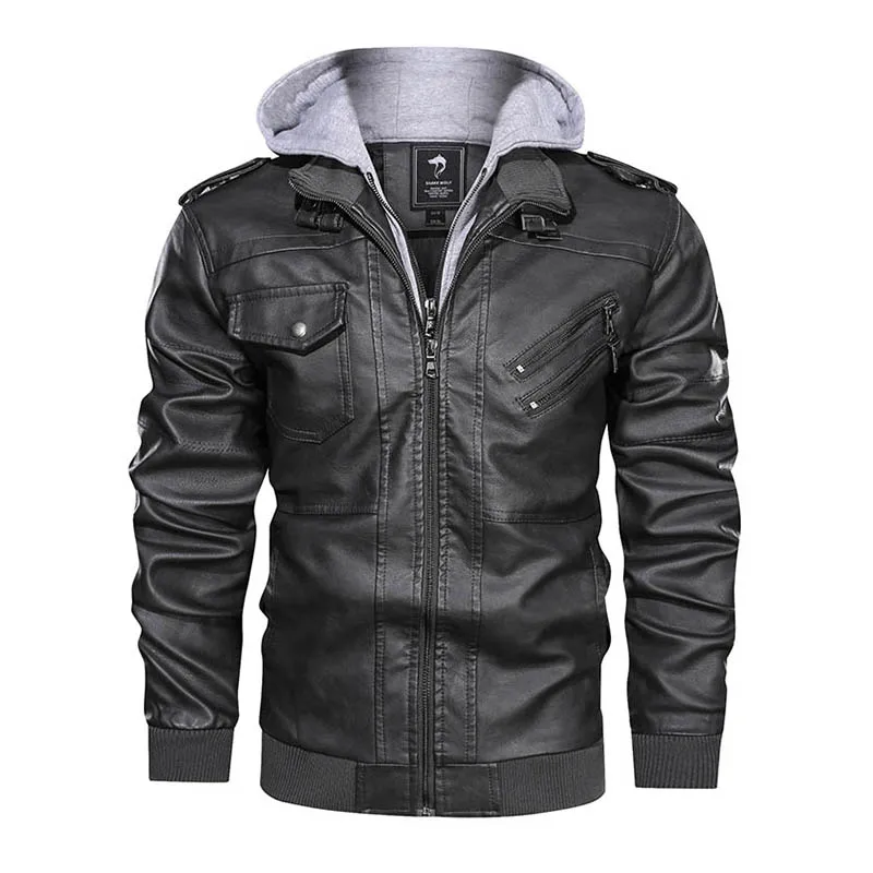 KIOVNO Mens Biker Leather Jackets And Coats With Detachable Hat Motorcycle Leather Jackets Outwear For Male Size S-3XL Windbreak
KIOVNO Mens Biker Leather Jackets And Coats With Detachable Hat Motorcycle Leather Jackets Outwear For Male Size S-3XL Windbreak
