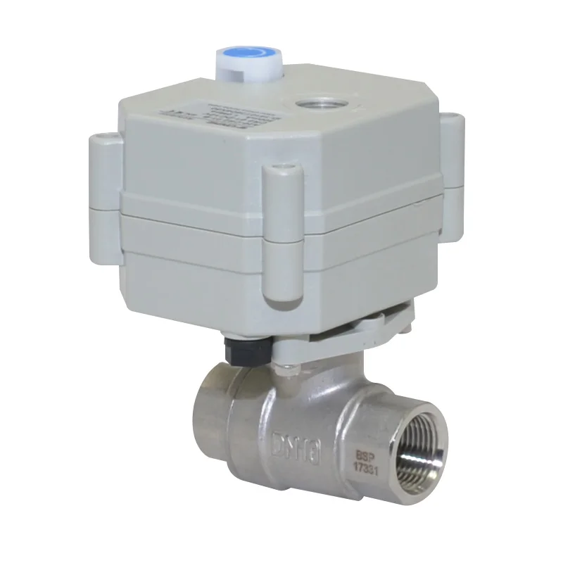 2-ходовой 1/4 "DN10 BSP/NPT шаровой мини-клапан из нержавеющей стали с электроприводом