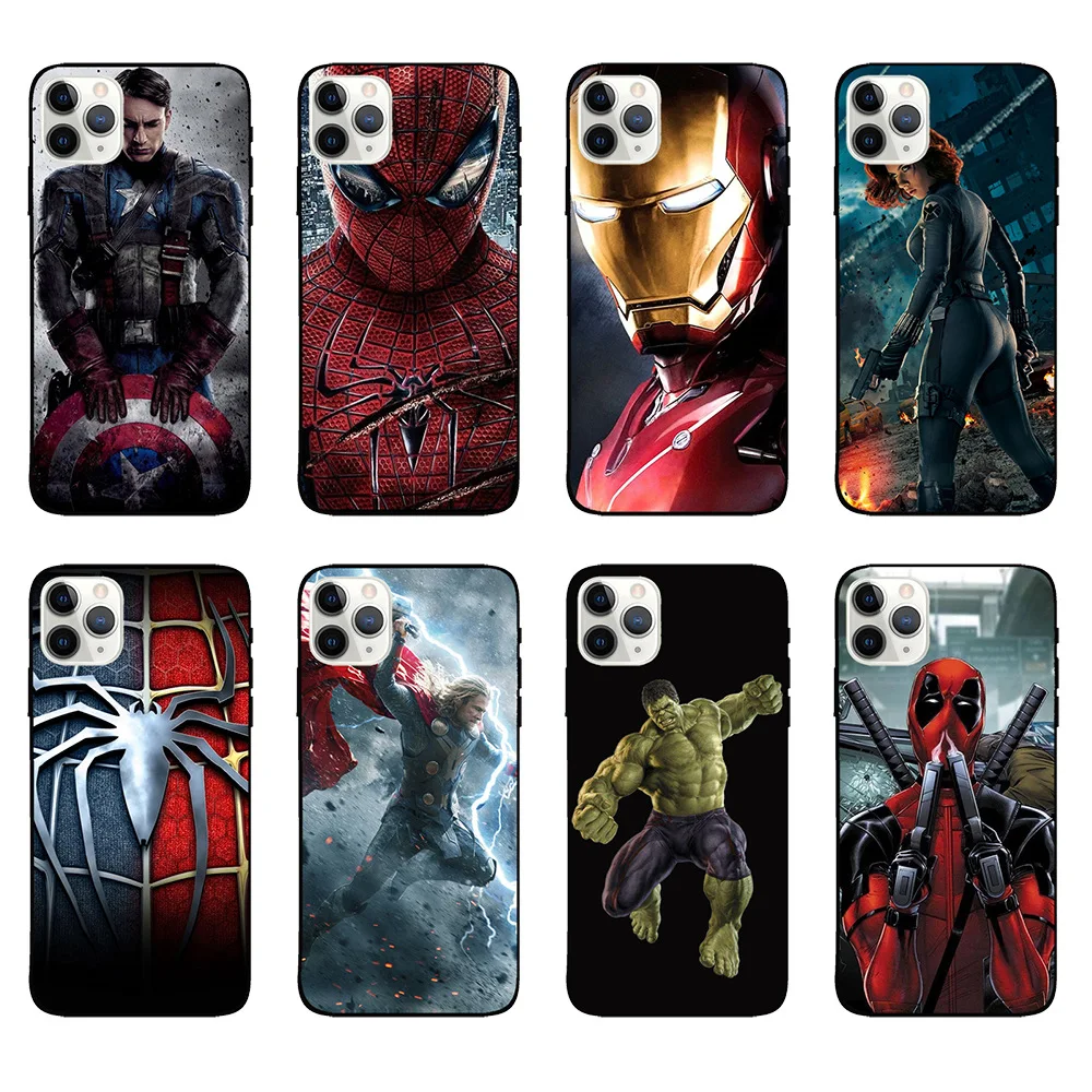 Spiderman Iron Man Captain America Ghost Rider Black Widow Phone Case for Iphone13 Pro 12 Pro Max 11 7g 8G/SE Frosted Soft Case
Spiderman Iron Man Captain America Ghost Rider Black Widow Phone Case for Iphone13 Pro 12 Pro Max 11 7g 8G/SE Frosted Soft Case