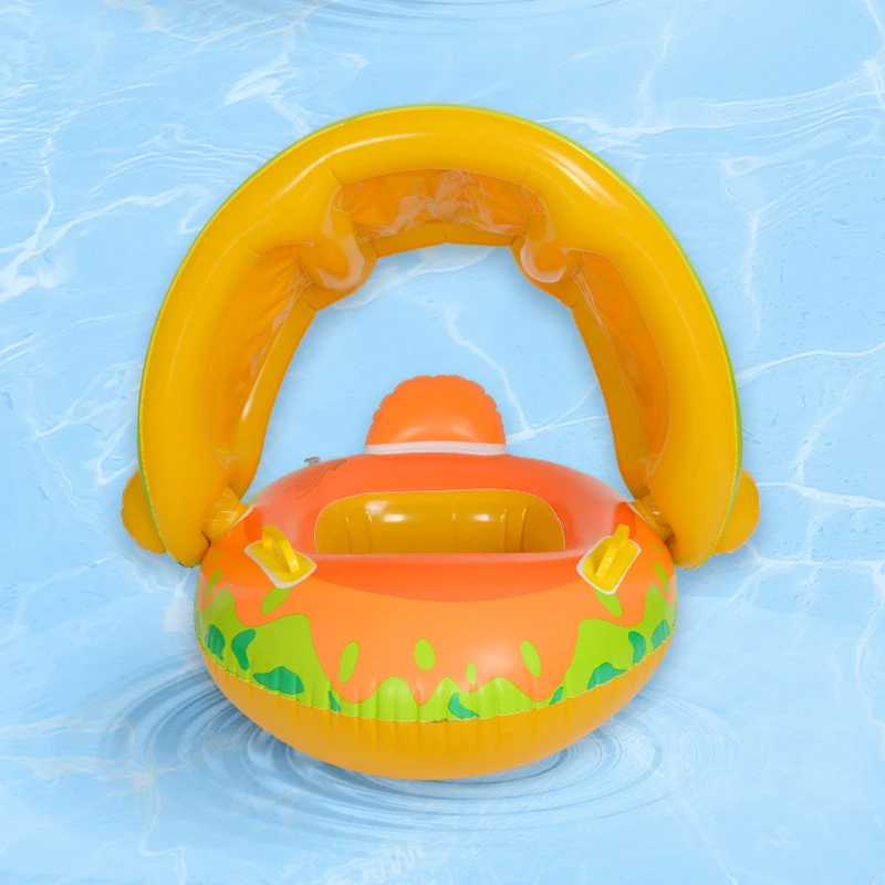 

Детский Плавающий поплавок с навесом, надувной плавающий круг для младенцев, аксессуары для бассейна, круглые летние игрушки для купания, П...