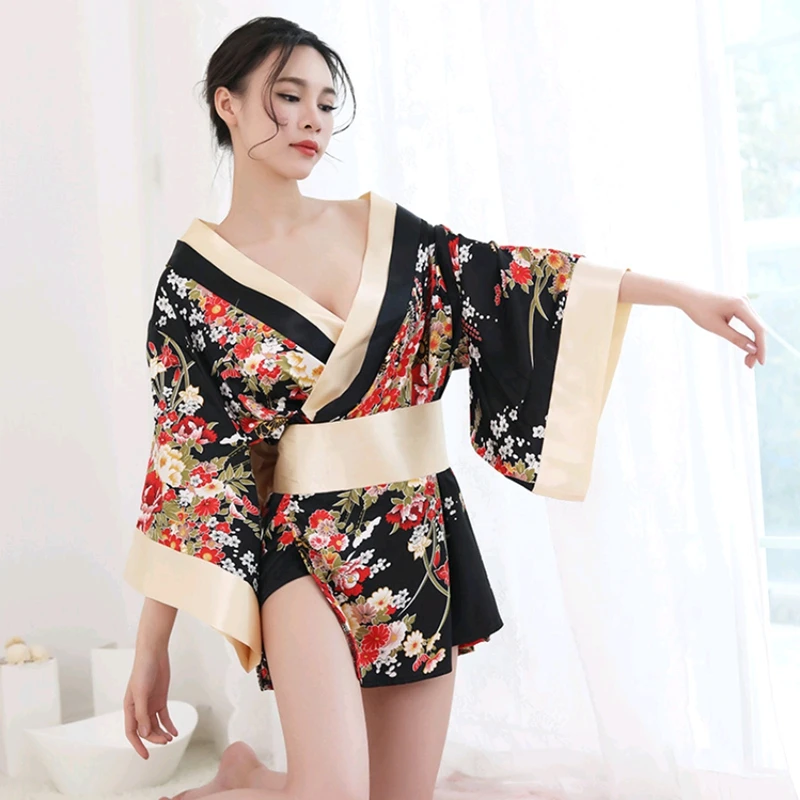Cosplay Japanese Kimono Uniform Temptation Cosplay Women Sexy Lingerie Japanese Kimono Traditional V-neck Printed Yukata 
Cosplay Japanese Kimono Uniform Temptation Cosplay Women Sexy Lingerie Japanese Kimono Traditional V-neck Printed Yukata