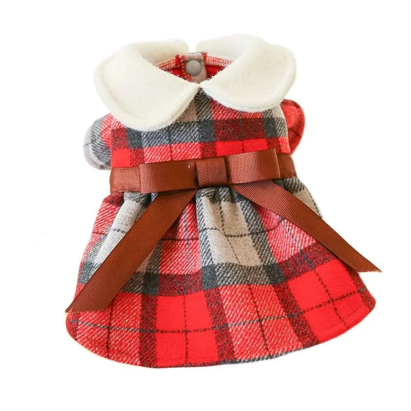 Tartan Warm Princess Dog Clothes Student Doll Collar Bowknot Checked Woolen Dress for Dogs
Tartan Warm Princess Dog Clothes Student Doll Collar Bowknot Checked Woolen Dress for Dogs