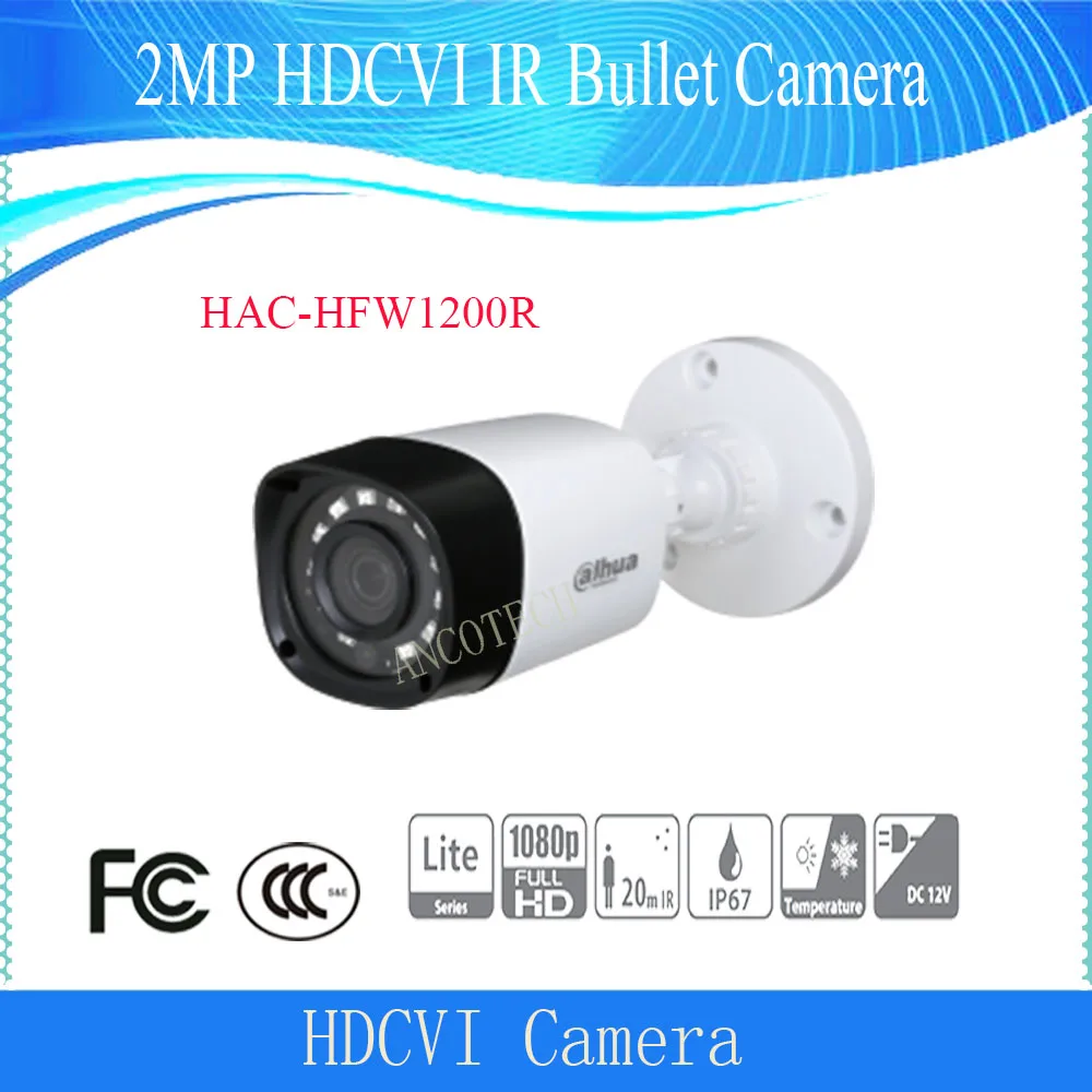 

Dahua security 2MP HDCVI IR Bullet Camera DH-HAC-HFW1200R камера видеонаблюдения DAHUA Camera