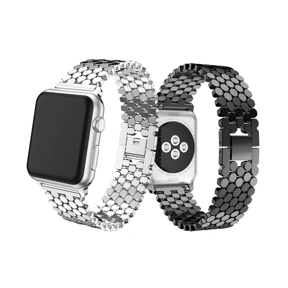 Ремешок для часов Apple Watch Series 4/3/2/1 металлический браслет из нержавеющей стали с