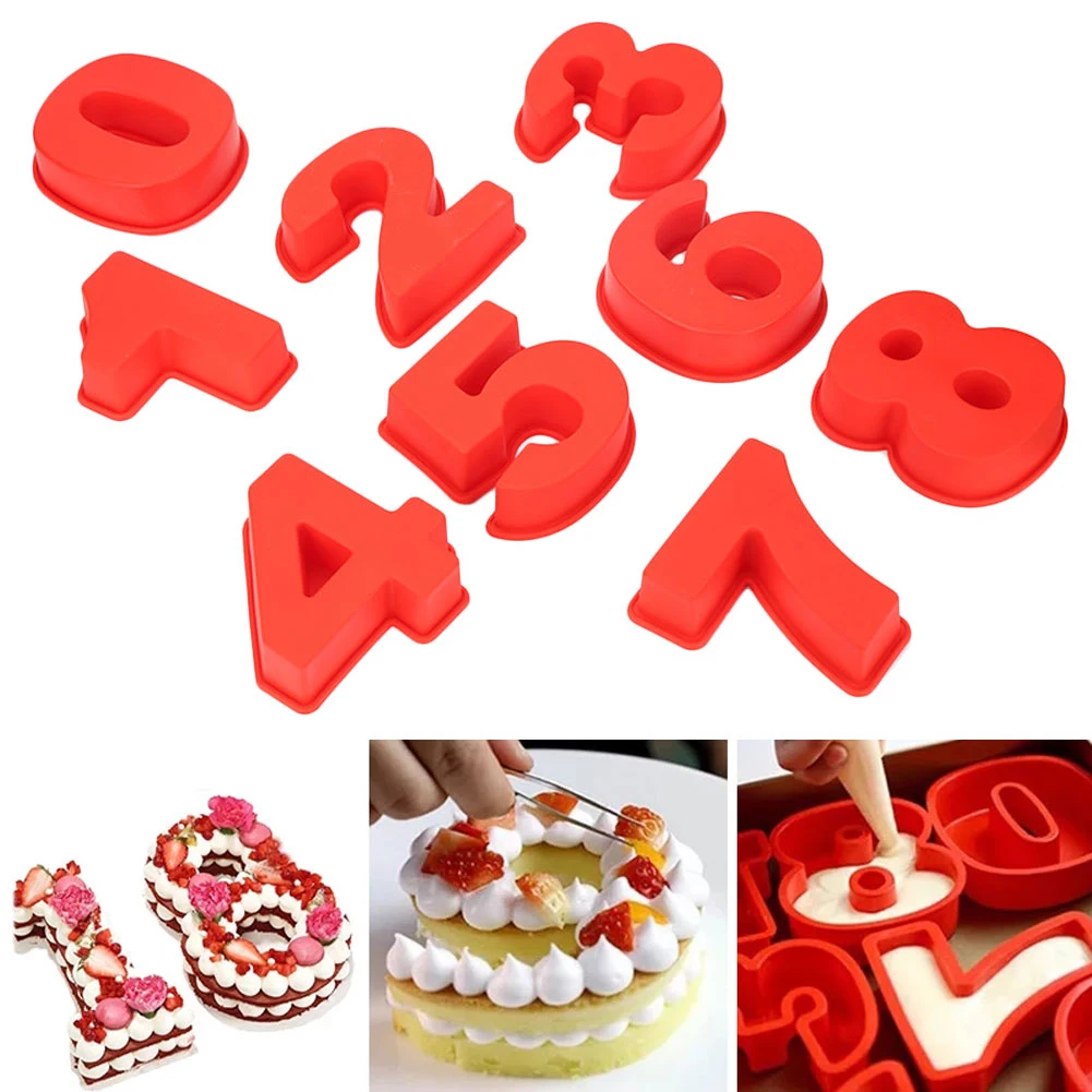 1PC Number Silicone Form Baking Cake Mold Birthday Cake 0-8 Mould Bakeware Pan Tin Method For Baking Tools for Kitchen
1PC Number Silicone Form Baking Cake Mold Birthday Cake 0-8 Mould Bakeware Pan Tin Method For Baking Tools for Kitchen