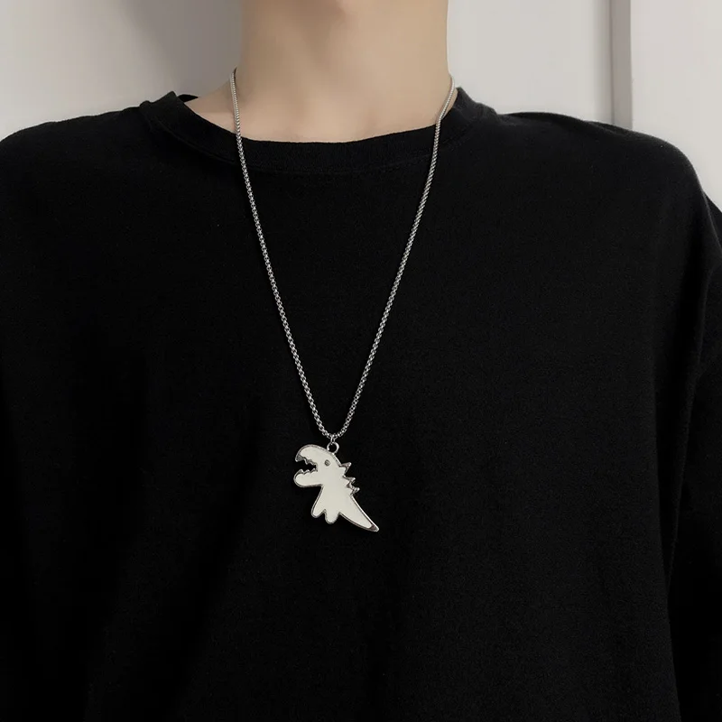 Cartoon Dinosaur Pendant Necklace for Women Men O-shape Alloy Chains on The Neck Fashion Hip Hop Couple Chain Necklaces Jewelry
Cartoon Dinosaur Pendant Necklace for Women Men O-shape Alloy Chains on The Neck Fashion Hip Hop Couple Chain Necklaces Jewelry