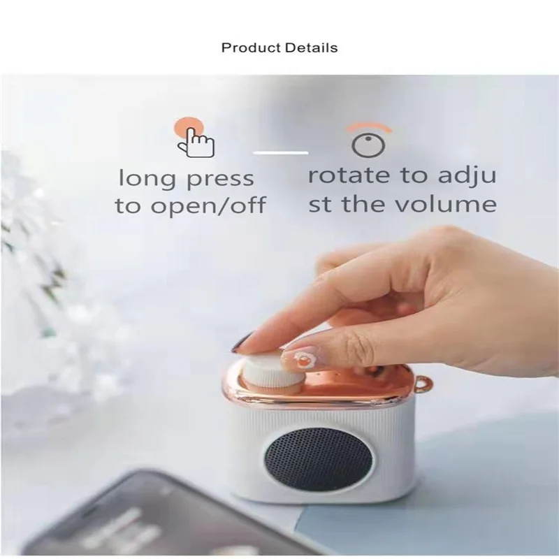 New Retro Portable Bluetooth Speaker Mini Wireless Rotate button for Travel Music Player Surround HiFi Sound | Электроника